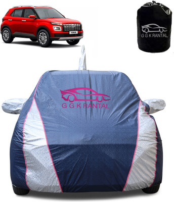 G G K RANTAL Car Cover For Hyundai Venue (With Mirror Pockets)(Blue, For 2020 Models)