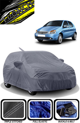 FRONCH Car Cover For Tata Indica V2 (With Mirror Pockets)(Grey)