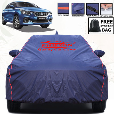 FAMEXON Car Cover For Maruti Baleno, Baleno 1.2 Zeta (With Mirror Pockets)(Gold)