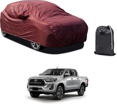 CODOKI Car Cover For Toyota Universal For Car (With Mirror Pockets)(Maroon)