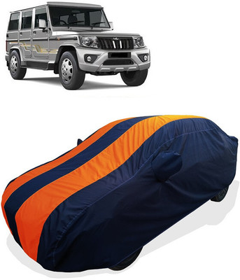 Coxtor Car Cover For Mahindra Bolero (With Mirror Pockets)(Orange)