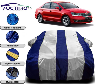 AUCTIMO Car Cover For Skoda Rapid (With Mirror Pockets)(Multicolor)