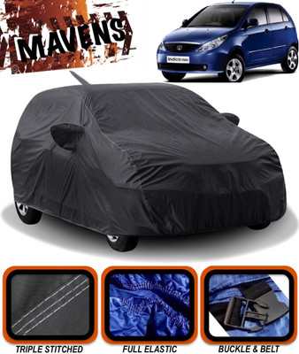 MAVENS Car Cover For Tata Indica Vista (With Mirror Pockets)(Black)