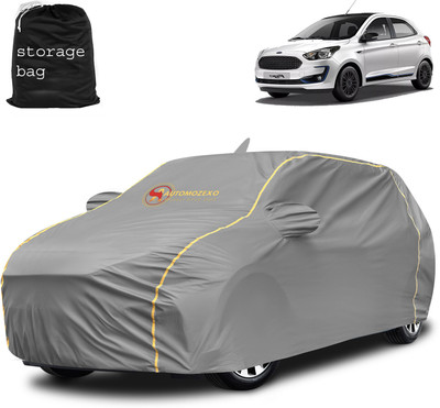 AUTOMOZEXO Car Cover For Ford Figo (With Mirror Pockets)(Grey)