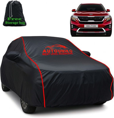 autouniko Car Cover For Kia SELTOS (With Mirror Pockets)(Black)