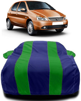 Autoprime Car Cover For Tata Indica DLX (With Mirror Pockets)(Green, Blue)