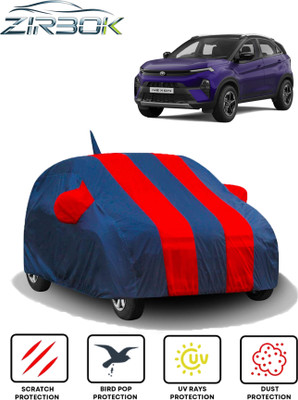 ZIRBOK Car Cover For Tata Nexon (With Mirror Pockets)(Red, Blue)
