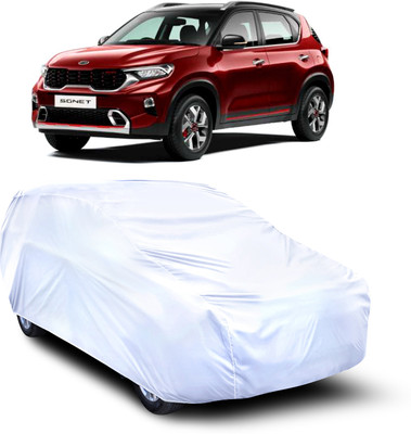 SXAWG Car Cover For Kia Sonet (Without Mirror Pockets)(Silver)