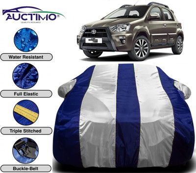 AUCTIMO Car Cover For Toyota Etios Cross (With Mirror Pockets)(Multicolor)
