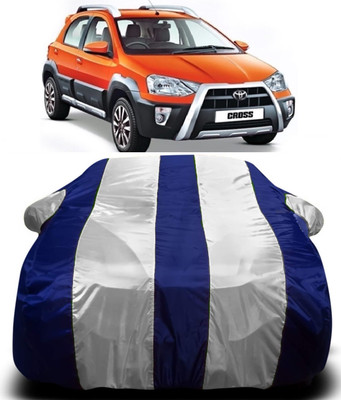 AXLOZ Car Cover For Toyota Etios Cross (With Mirror Pockets)(Multicolor)