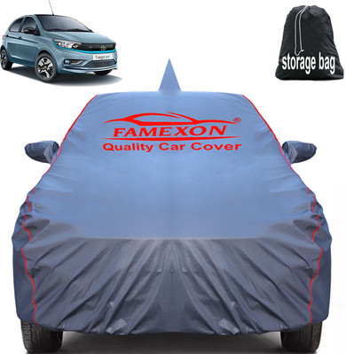 FAMEXON Car Cover For Tata Tigor (With Mirror Pockets)(Grey)