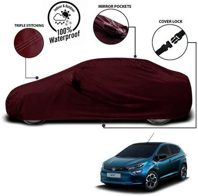 ANTHUB Car Cover For Tata Altroz EV (With Mirror Pockets)(Red)