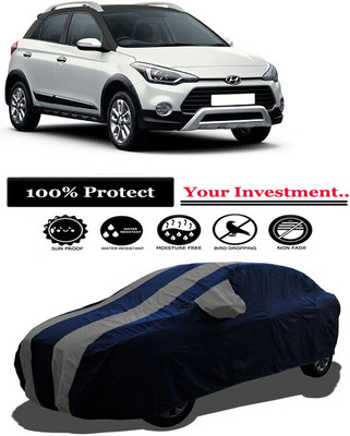 Amexride Car Cover For Hyundai i20 Active 1.4 SX with AVN (With Mirror Pockets)(Grey)