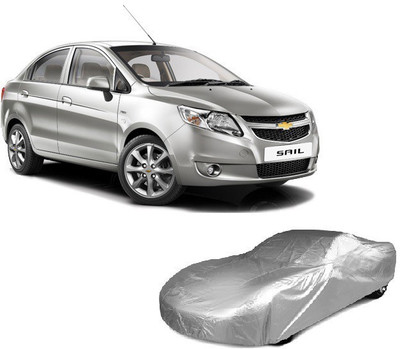 THE REAL ARV Car Cover For Chevrolet Sail UVA (With Mirror Pockets)(Silver)