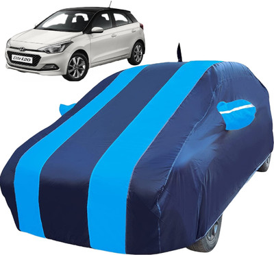 MOCKHE Car Cover For Hyundai Elite i20 (With Mirror Pockets)(Blue)