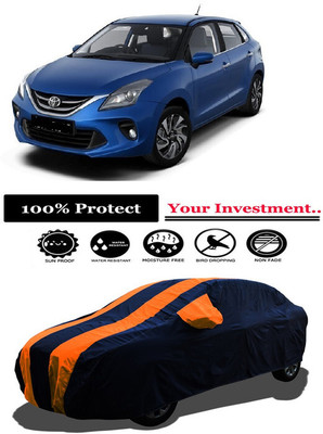 Amexride Car Cover For Toyota Glanza G CVT (With Mirror Pockets)(Orange)