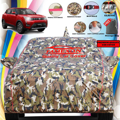 FAMEXON Car Cover For Mahindra XUV 300 (Without Mirror Pockets)(Multicolor)