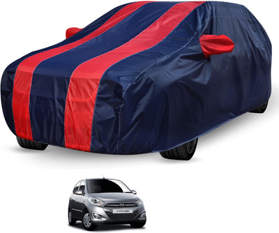 Auto Hub Car Cover For Hyundai i10 (Without Mirror Pockets)(Black, Red)