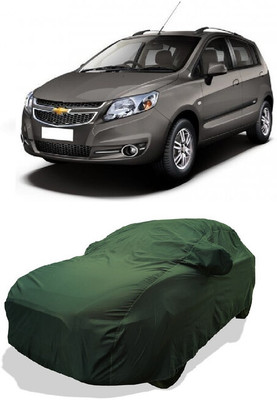 Coxtor Car Cover For Chevrolet Sail Hatchback 1.3 TCDi (With Mirror Pockets)(Green)