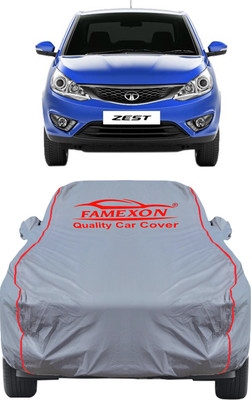 FAMEXON Car Cover For Tata Zest (With Mirror Pockets)(Grey)