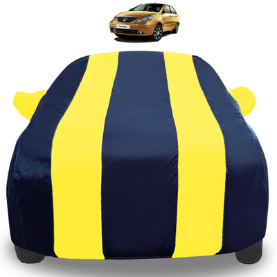 Auto Hub Car Cover For Tata Manza (With Mirror Pockets)(Yellow)