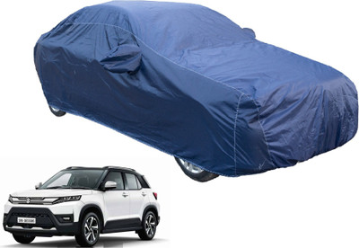 Auto Hub Car Cover For Maruti Suzuki Vitara Brezza (With Mirror Pockets)(Blue)