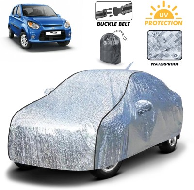 CARZEX Car Cover For Maruti Suzuki Alto 800 (With Mirror Pockets)(Silver)