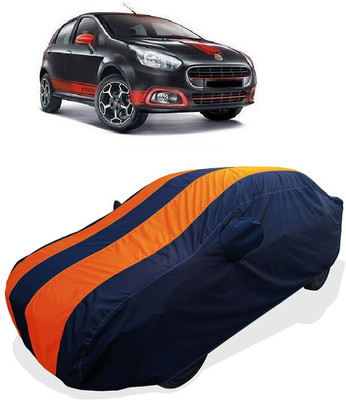 Coxtor Car Cover For Fiat Abarth Punto (With Mirror Pockets)(Orange)