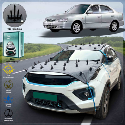 Frap Car Cover For Hyundai Accent, Accent 1.5i, Accent 1.6i, Accent GLX, Accent GTX (With Mirror Pockets)(Grey)