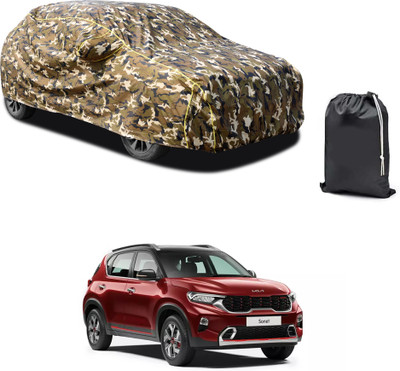 PAGORA Car Cover For Kia Sonet (With Mirror Pockets)(Yellow, For 2019, 2020, 2021, 2022, 2023 Models)