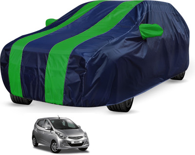 Auto Hub Car Cover For Hyundai Eon (Without Mirror Pockets)(Black, Green)