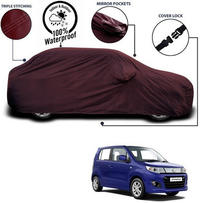 ANTHUB Car Cover For Maruti Suzuki WagonR Stingray (With Mirror Pockets)(Maroon, For 2020, 2021, 2022, 2023, 2024 Models)