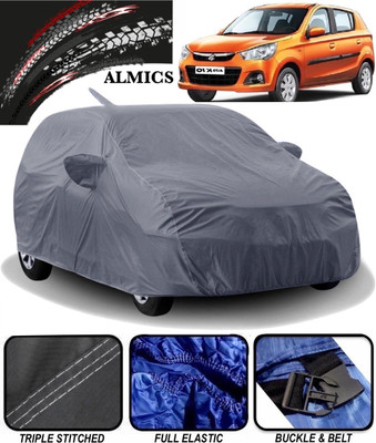 ALMICS Car Cover For Maruti Suzuki Alto K10 (With Mirror Pockets)(Grey)