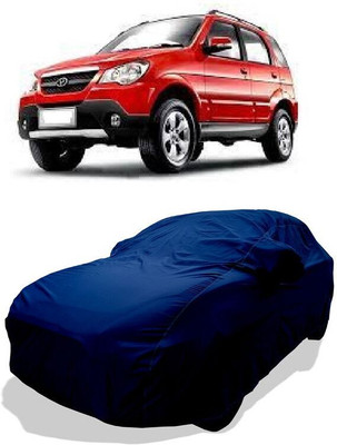 QLAX Car Cover For Maruti Rio CRDi4 DX (With Mirror Pockets)(Blue)