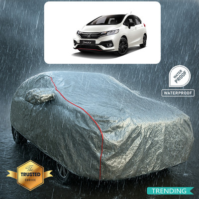 CODOKI Car Cover For Honda Jazz 1.2 S AT i VTEC (With Mirror Pockets)(Silver, Red)