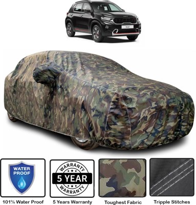 KushRoad Car Cover For Kia Sonet (With Mirror Pockets)(Green)