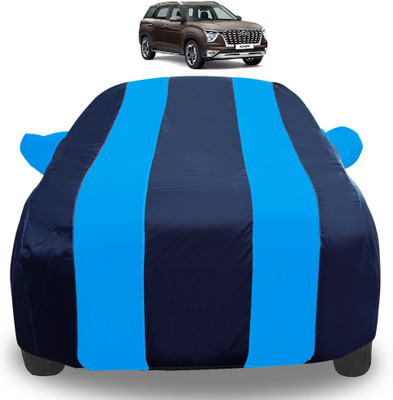 Amanzo Car Cover For Hyundai Alcazar (With Mirror Pockets)(Blue)