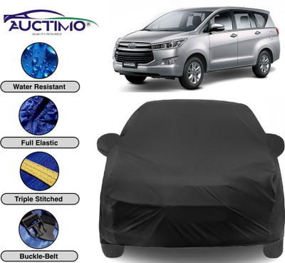 AUCTIMO Car Cover For Toyota Innova (With Mirror Pockets)(Black)