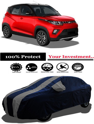 Amexride Car Cover For Mahindra KUV100 mFALCON D75 K4 Plus 5str (With Mirror Pockets)(Grey)