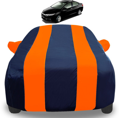 Amanzo Car Cover For Honda City i-Vtec (With Mirror Pockets)(Orange)