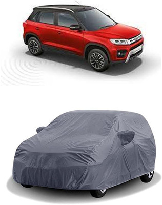 AutoRetail Car Cover For Maruti Suzuki Brezza (With Mirror Pockets)(Grey)