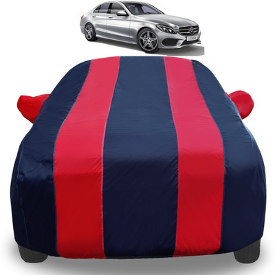 Auto Hub Car Cover For Mercedes Benz C-Class (With Mirror Pockets)(Red)
