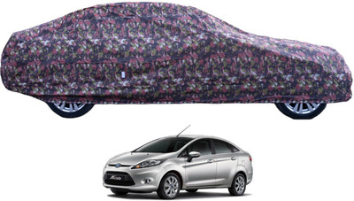 Auto Hub Car Cover For Ford Fiesta (With Mirror Pockets)(Green)