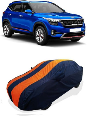QLAX Car Cover For Maruti Seltos HTK 1.5 (With Mirror Pockets)(Orange)