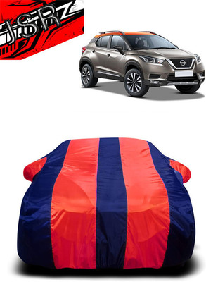 J S R Car Cover For Nissan Kicks (With Mirror Pockets)(Red, Blue)