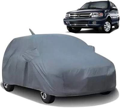 R Rayvin Star Car Cover For Tata Safari Dicor (With Mirror Pockets)(Multicolor)