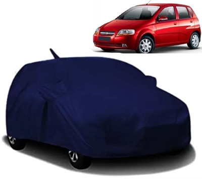 Swarish Car Cover For Chevrolet Aveo Uva (With Mirror Pockets)(Blue)