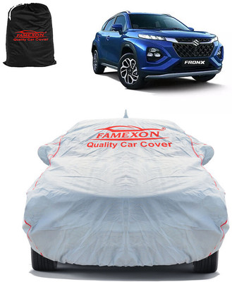 FAMEXON Car Cover For Maruti Fronx (With Mirror Pockets)(Grey)