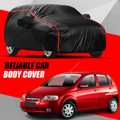 AXLOZ Car Cover For Chevrolet Aveo Uva (With Mirror Pockets)(Multicolor)