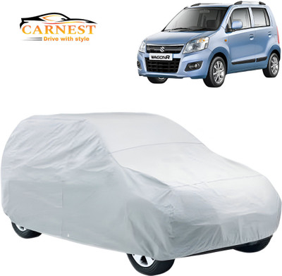 CARNEST Car Cover For Maruti Suzuki Wagon R, Wagon R 1.0, Wagon R 1.1L 16V, Wagon R ABS, Wagon R AMT VXI, Wagon R AX, Wagon R CNG LXI, Wagon R LXI Opt Petrol, Wagon R VXI 1.2 Petrol (Without Mirror Pockets)(Silver)